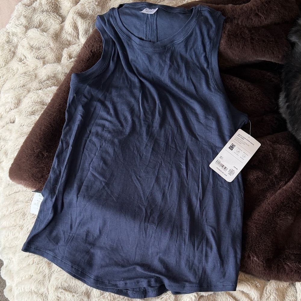 Athleta Navy Blue Sleeveless Top